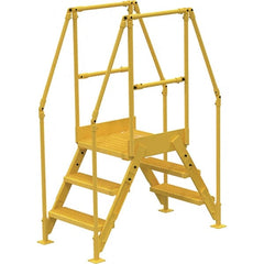 Vestil - 72-7/8" High 500 Lb Capacity 3 Step Crossover Bridge - Eagle Tool & Supply