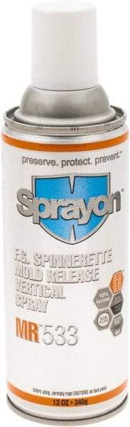 Sprayon - 12 Ounce Aerosol Can, Clear, General Purpose Mold Release - Food Grade, Silicone Composition - Eagle Tool & Supply