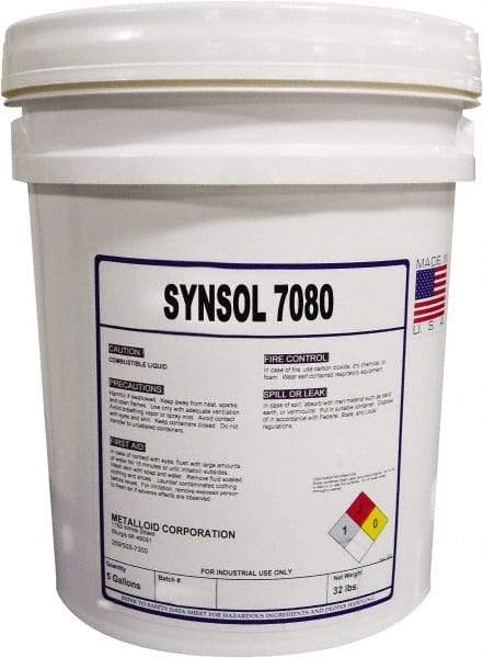 Metalloid - SynSol 7080, 5 Gal Pail Cutting Fluid - Semisynthetic - Eagle Tool & Supply