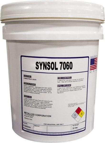 Metalloid - SynSol 7060, 5 Gal Pail Cutting Fluid - Semisynthetic - Eagle Tool & Supply