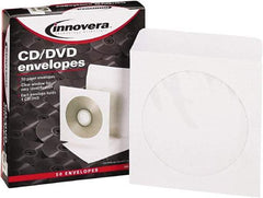 innovera - 50 Piece White CD/DVD Envelope - 5" High x 5" Wide - Eagle Tool & Supply