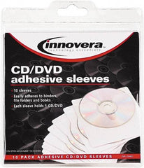 innovera - 100 Piece Clear CD/DVD Sleeves - 5" High x 5" Wide - Eagle Tool & Supply