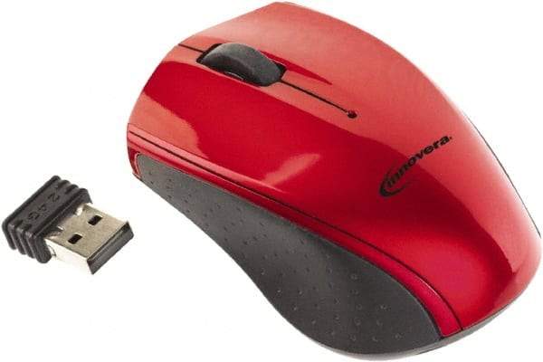 innovera - Red, Black Mouse - Use with Mac OS X, Windows 2000, XP, Vista, 7 - Eagle Tool & Supply