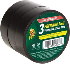 Duck - 3/4" x 50', Black Rubber Electrical Tape - 7 mil Thick - Eagle Tool & Supply