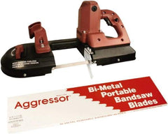 Disston - 3' 8-7/8" Long x 0.02" Thick, 14 to 18 Teeth per Inch, Portable Band Saw Blade - Bi-Metal Blade, High Speed Steel Teeth, Toothed Edge - Eagle Tool & Supply