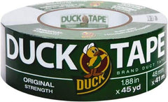 Duck - 1-7/8" x 45 Yds Gray Duct Tape - 9 mil, Rubber Adhesive, Vinyl Backing, 22 Lb/ln Tensile Strength, Series DUC - Eagle Tool & Supply