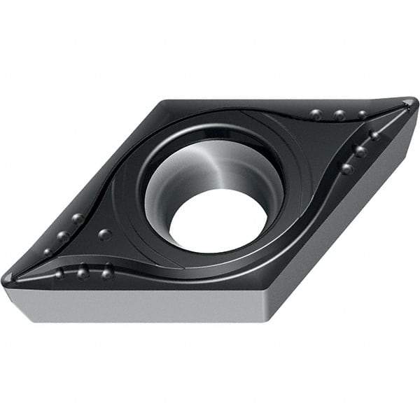 Walter - DCMT21.52 MM4 Grade WMP20S Carbide Turning Insert - TiCN/Al2O3 Finish, 55° Diamond, 1/4" Inscr Circle, 3/32" Thick, 1/32" Corner Radius - Eagle Tool & Supply