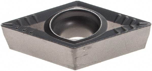 Walter - DCMT32.51 RK4 Grade WKK10S Carbide Turning Insert - TiCN/Al2O3 Finish, 55° Diamond, 3/8" Inscr Circle, 5/32" Thick, 1/64" Corner Radius - Eagle Tool & Supply