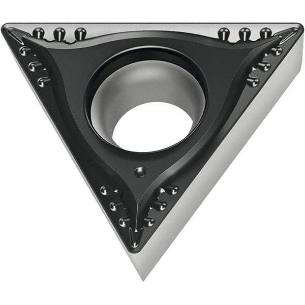 Walter - TCGT21.51 MP4 Grade WPP10S Carbide Turning Insert - 60° Triangle, 1/4" Inscr Circle, 3/32" Thick, 1/64" Corner Radius - Eagle Tool & Supply