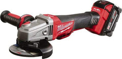 Milwaukee Tool - 4-1/2" Wheel Diam, 8,500 RPM, Cordless Angle & Disc Grinder - 18 Volts - Eagle Tool & Supply