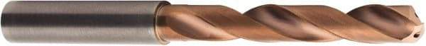 Niagara Cutter - 17/32" 140° Spiral Flute Solid Carbide Screw Machine Drill Bit - AlCrN Finish, Right Hand Cut, 60mm Flute Length, 107mm OAL, Straight Shank - Eagle Tool & Supply