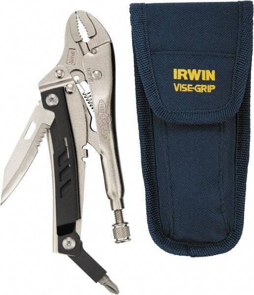 Irwin - 5-1/2" OAL Curved Jaw Locking Pliers - 1-1/4" Jaw Opening - Eagle Tool & Supply