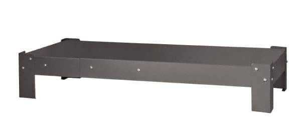 Durham - Gray, Steel, Cabinet Leg Kit - 34" Wide x 24-11/16" Deep x 7-1/2" High Body - Eagle Tool & Supply
