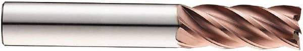 SGS - 1" Diam, Variable Pitch, 1-1/8" LOC, 5 Flute Solid Carbide Roughing Square End Mill - Ti-NAMITE-M Finish, 4" OAL, 1" Shank Diam, Single End, 37° Helix - Eagle Tool & Supply