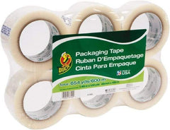 Duck - 1-7/8" x 110 Yd Clear Acrylic Adhesive Packaging Tape - Polypropylene Film Backing, 1.9 mil Thick, 25 Lb Tensile Strength, Series DUC - Eagle Tool & Supply