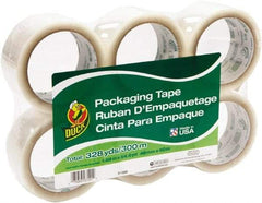 Duck - 1-7/8" x 55 Yd Clear Acrylic Adhesive Packaging Tape - Polypropylene Film Backing, 1.9 mil Thick, 25 Lb Tensile Strength, Series DUC - Eagle Tool & Supply