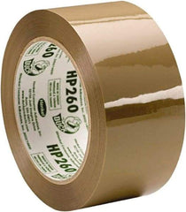 Duck - 1-7/8" x 60 Yd Tan Acrylic Adhesive Packaging Tape - Polypropylene Film Backing, 3.1 mil Thick, 35 Lb Tensile Strength, Series DUC - Eagle Tool & Supply