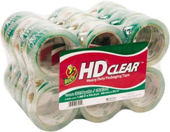 Duck - 1-7/8" x 55 Yd Clear Acrylic Adhesive Packaging Tape - Polypropylene Film Backing, 2.6 mil Thick, 31 Lb Tensile Strength, Series DUC - Eagle Tool & Supply