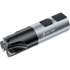 Walter - 32mm Cut Diam, 6.5mm Max Depth of Cut, 32mm Shank Diam, 110mm OAL, Indexable Square Shoulder End Mill - SD..09T3.. Inserts, Weldon Shank, 90° Lead Angle, Through Coolant, Series M4132 - Eagle Tool & Supply