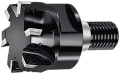 Walter - 24.99mm Cut Diam, 6.5mm Max Depth of Cut, 35mm OAL, Indexable Square Shoulder End Mill - SD..09T3.. Inserts, T22 Modular Connection, 90° Lead Angle, Through Coolant, Series M4132 - Eagle Tool & Supply