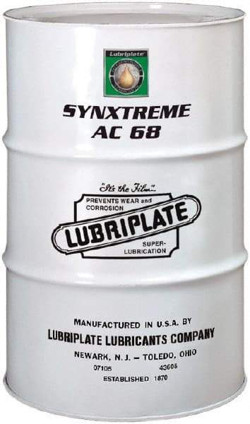 Lubriplate - 55 Gal Drum, ISO 68, SAE 20, Air Compressor Oil - 30°F to 430°, 66 Viscosity (cSt) at 40°C, 9 Viscosity (cSt) at 100°C - Eagle Tool & Supply