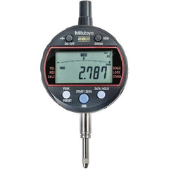 Mitutoyo - 0 to 1/2" Range, 0.001mm Graduation, Electronic Drop Indicator - Flat Back, Accurate to 0.002mm, Inch & Metric System, LCD Display - Eagle Tool & Supply