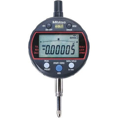 Mitutoyo - 0 to 1/2" Range, 0.001mm Graduation, Electronic Drop Indicator - Flat Back, Accurate to 0.0001", Inch & Metric System, LCD Display - Eagle Tool & Supply