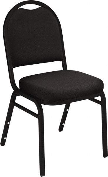 NPS - Fabric Black Stacking Chair - Black Frame, 18" Wide x 20" Deep x 34" High - Eagle Tool & Supply