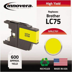 innovera - Yellow Inkjet Printer Cartridge - Use with Brother MFC-J6510DW, MFC-J6710DW, MFC-J6910DW, MFC-J825DW, MFC-J835DW - Eagle Tool & Supply