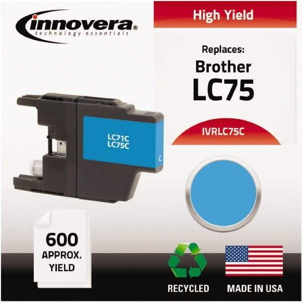 innovera - Cyan Inkjet Printer Cartridge - Use with Brother MFC-J6510DW, MFC-J6710DW, MFC-J6910DW, MFC-J825DW, MFC-J835DW - Eagle Tool & Supply