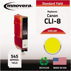 innovera - Yellow Inkjet Printer Cartridge - Use with Canon PIXMA iP3300, iP3500, iP4200, iP4300, iP4500, iP5200, MP500, MP510, MP520, MP530, MP600, MP610, MP800, MP810, MP830, MP950, MP960, MP970, MX700, MX850 - Eagle Tool & Supply