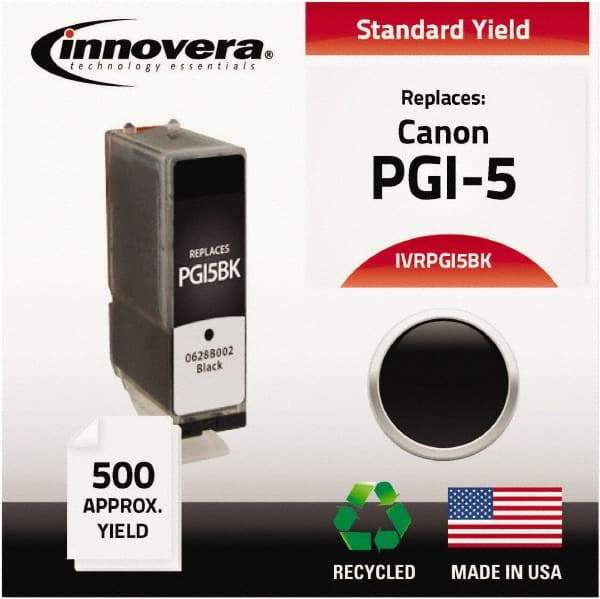 innovera - Black Inkjet Printer Cartridge - Use with Canon PIXMA iP3300, iP3500, iP4200, iP4300, iP4500, iP5200, MP500, MP510, MP520, MP530, MP600, MP610, MP800, MP810, MP830, MP950, MP960, MP970, MX700, MX850 - Eagle Tool & Supply