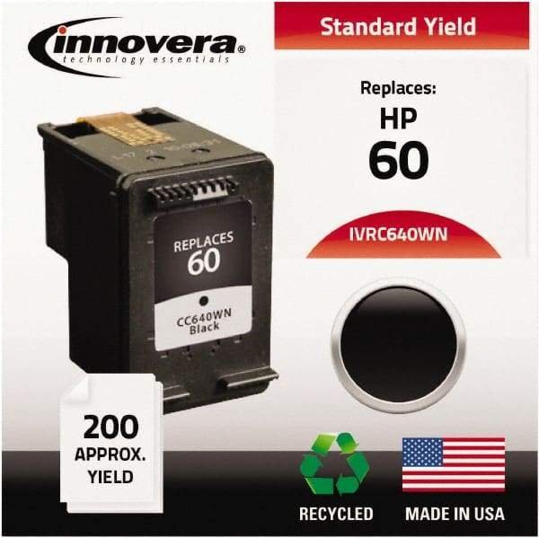 innovera - Black Inkjet Printer Cartridge - Use with HP Deskjet D2530, D2545, D2560, D5560, F4200, F4440, F4480, Photosmart C4640, C4650, C4680, C4795 - Eagle Tool & Supply