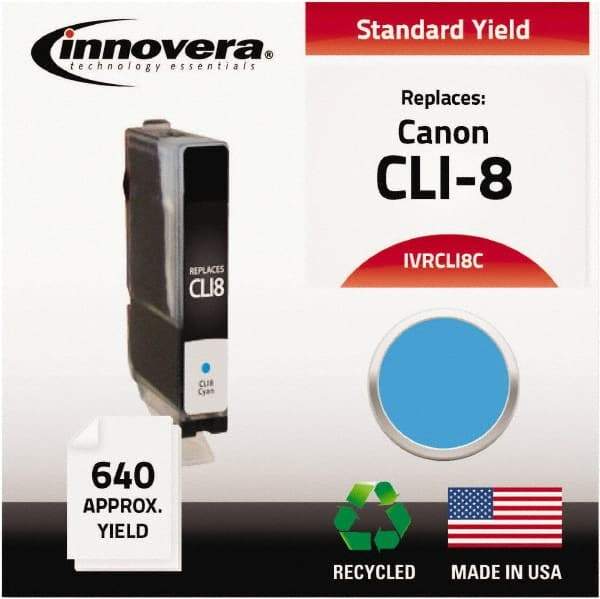 innovera - Cyan Inkjet Printer Cartridge - Use with Canon PIXMA iP3300, iP3500, iP4200, iP4300, iP4500, iP5200, MP500, MP510, MP520, MP530, MP600, MP610, MP800, MP810, MP830, MP950, MP960, MP970, MX700, MX850 - Eagle Tool & Supply