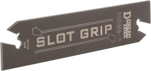 Dorian Tool - 1.0197" Blade Height, 0.0941" Blade Width, 4.3307" OAL, Neutral Cut, Double End Indexable Cut-Off Blade - SGIH Blade - Eagle Tool & Supply