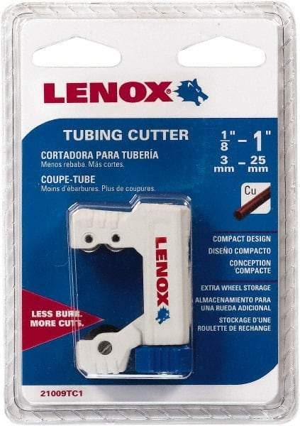 Lenox - 1/8" to 1" Pipe Capacity, Tube Cutter - Cuts Copper - Eagle Tool & Supply