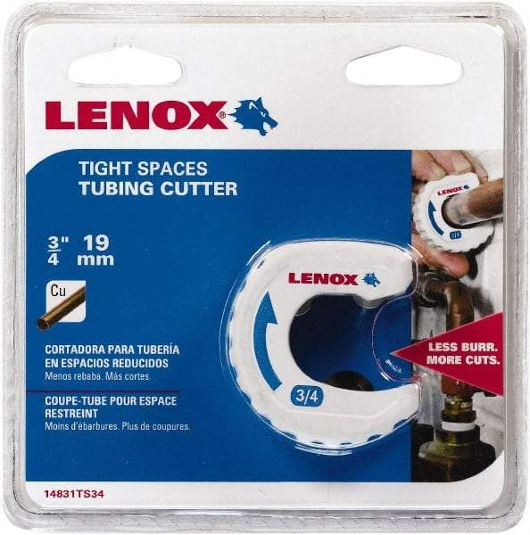 Lenox - 3/4" Pipe Capacity, Tube Cutter - Cuts Copper - Eagle Tool & Supply