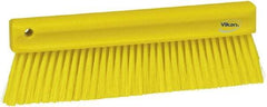 Vikan - Polyester Counter Brush - 2" Bristle Length, 11" Long x 1-1/4" Wide Head, Yellow - Eagle Tool & Supply