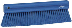 Vikan - Polyester Counter Brush - 2" Bristle Length, 11" Long x 1-1/4" Wide Head, Blue - Eagle Tool & Supply