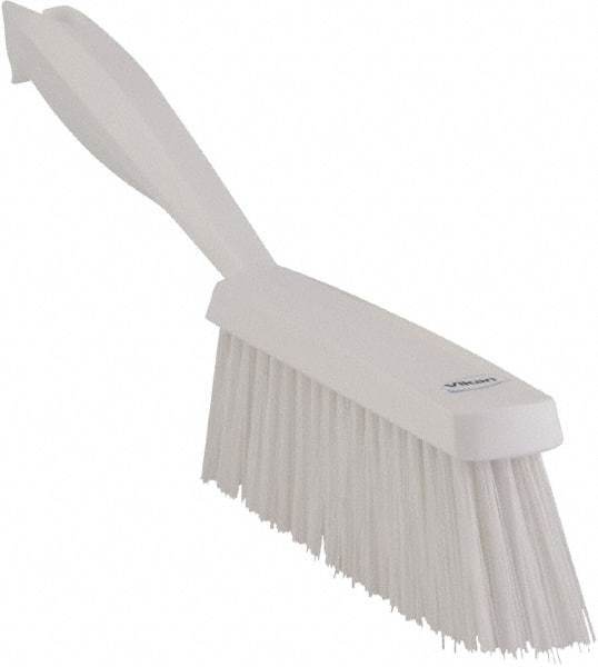 Vikan - 14" OAL, Polyester Staple Set Bench Brush - 2" Bristle Length, 6-3/8" Long Head, White - Eagle Tool & Supply