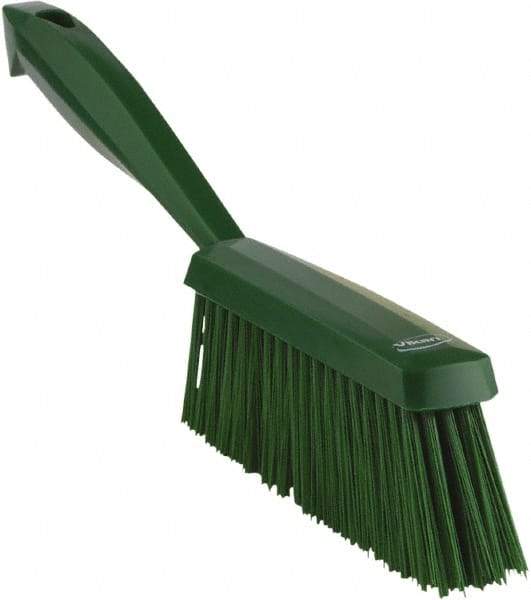 Vikan - 14" OAL, Polyester Staple Set Bench Brush - 2" Bristle Length, 6-3/8" Long Head, Green - Eagle Tool & Supply