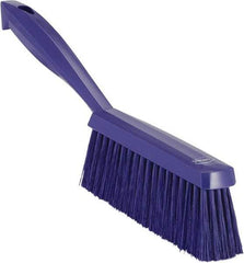 Vikan - 14" OAL, Polyester Staple Set Bench Brush - 2" Bristle Length, 6-3/8" Long Head, Purple - Eagle Tool & Supply