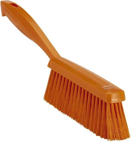 Vikan - 14" OAL, Polyester Staple Set Bench Brush - 2" Bristle Length, 6-3/8" Long Head, Orange - Eagle Tool & Supply