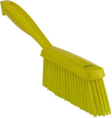 Vikan - 14" OAL, Polyester Staple Set Bench Brush - 2" Bristle Length, 6-3/8" Long Head, Yellow - Eagle Tool & Supply