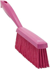 Vikan - 14" OAL, Polyester Staple Set Bench Brush - 2" Bristle Length, 6-3/8" Long Head, Pink - Eagle Tool & Supply