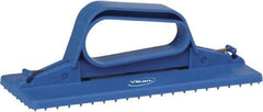 Vikan - 9" Long x 3-3/4" Wide Scouring Pad Holder - Blue - Eagle Tool & Supply