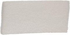 Remco - 10" Long x 4-1/2" Wide x 1-1/8" Thick Scouring Pad - Light-Duty, White - Eagle Tool & Supply