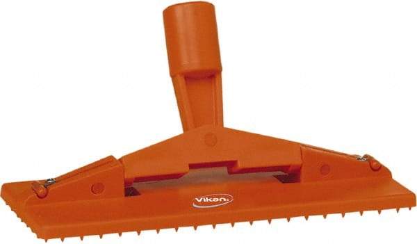 Vikan - 9" Long x 3-3/4" Wide Scouring Pad Holder - Orange - Eagle Tool & Supply