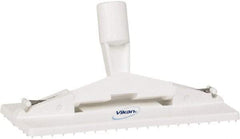 Vikan - 9" Long x 3-3/4" Wide Scouring Pad Holder - White - Eagle Tool & Supply