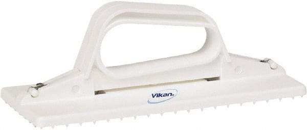 Vikan - 9" Long x 3-3/4" Wide Scouring Pad Holder - White - Eagle Tool & Supply